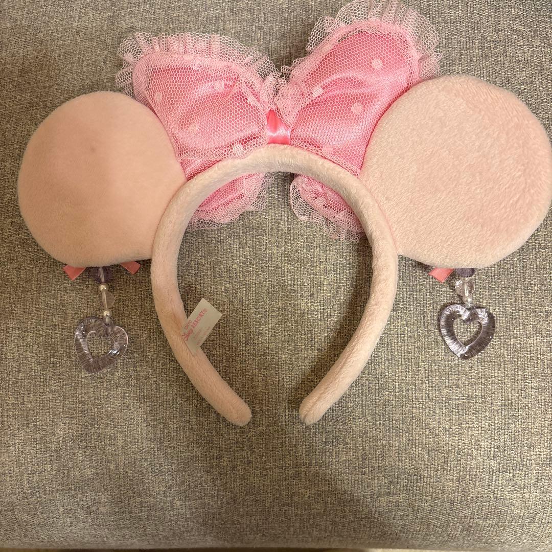 ディズニー ミニー 水玉 イヤリングカチューシャ ピンク