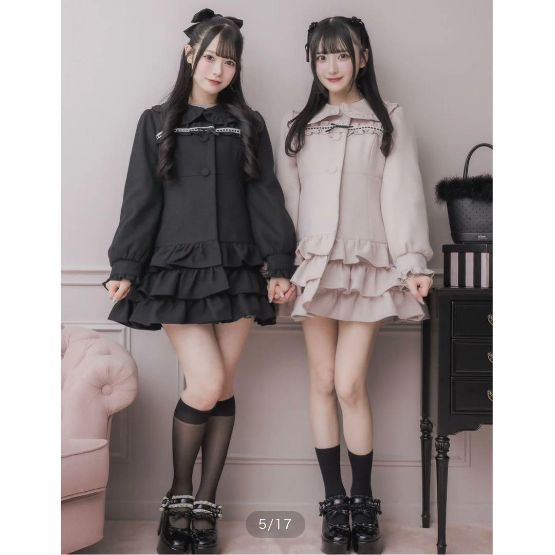 Pium はしごレースティアードミニコート