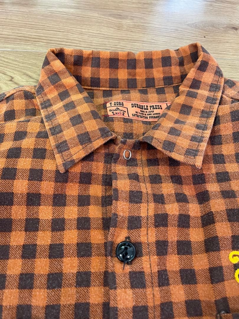 テンダーロイン　ネルシャツ Ｌサイズ　オレンジ　フランネルシャツ