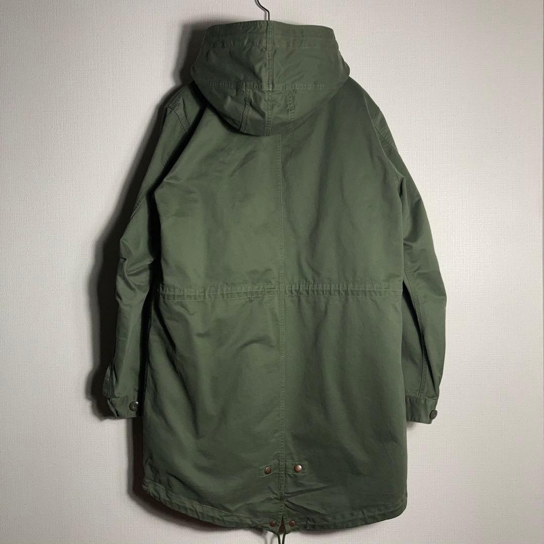 FREDPERRY‼︎ ライナー付きモッズコート 刺繍ロゴ カーキ L.