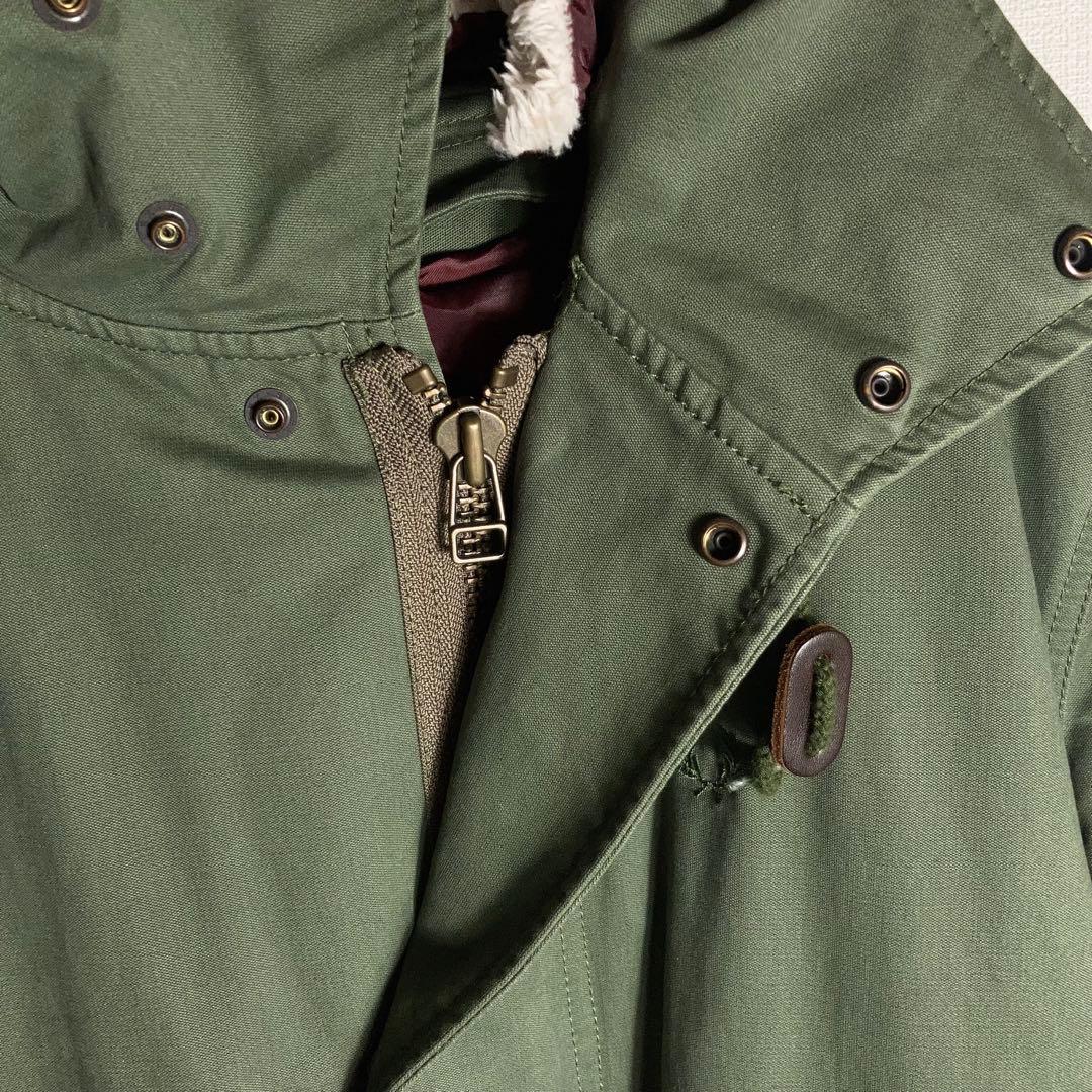 FREDPERRY‼︎ ライナー付きモッズコート 刺繍ロゴ カーキ L.