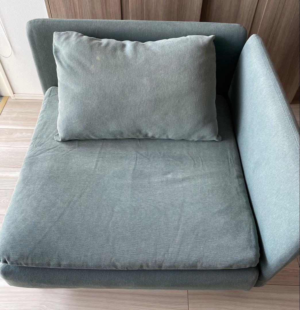 （祝日値下）ソーデルハムン　コーナーソファー　ターコイズ色