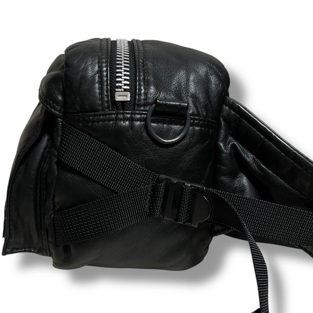 希少品　PORTER　ポーター　吉田カバン　ブラック　本革　タンカー　レザー