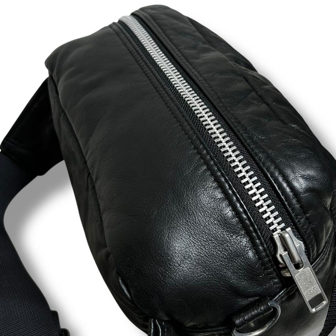 希少品　PORTER　ポーター　吉田カバン　ブラック　本革　タンカー　レザー