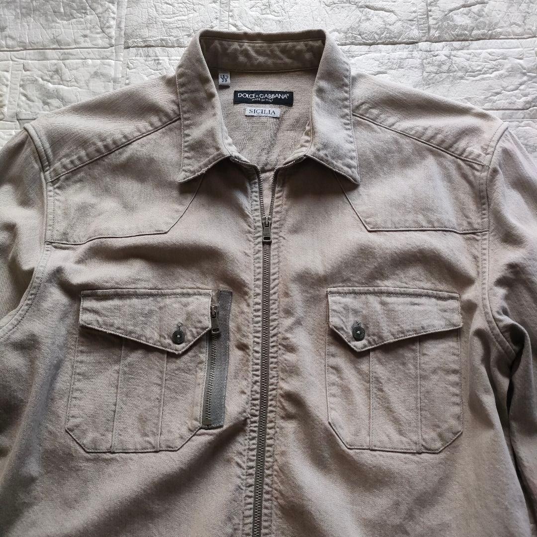 DOLCE & GABBANA　ジップアップデニムジャケットSICILIA　39