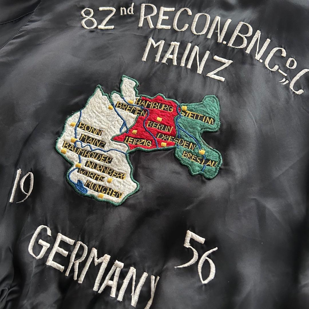 【希少】50s ドイツ　スカジャン　スーベニアジャケット　GERMANY 黒白