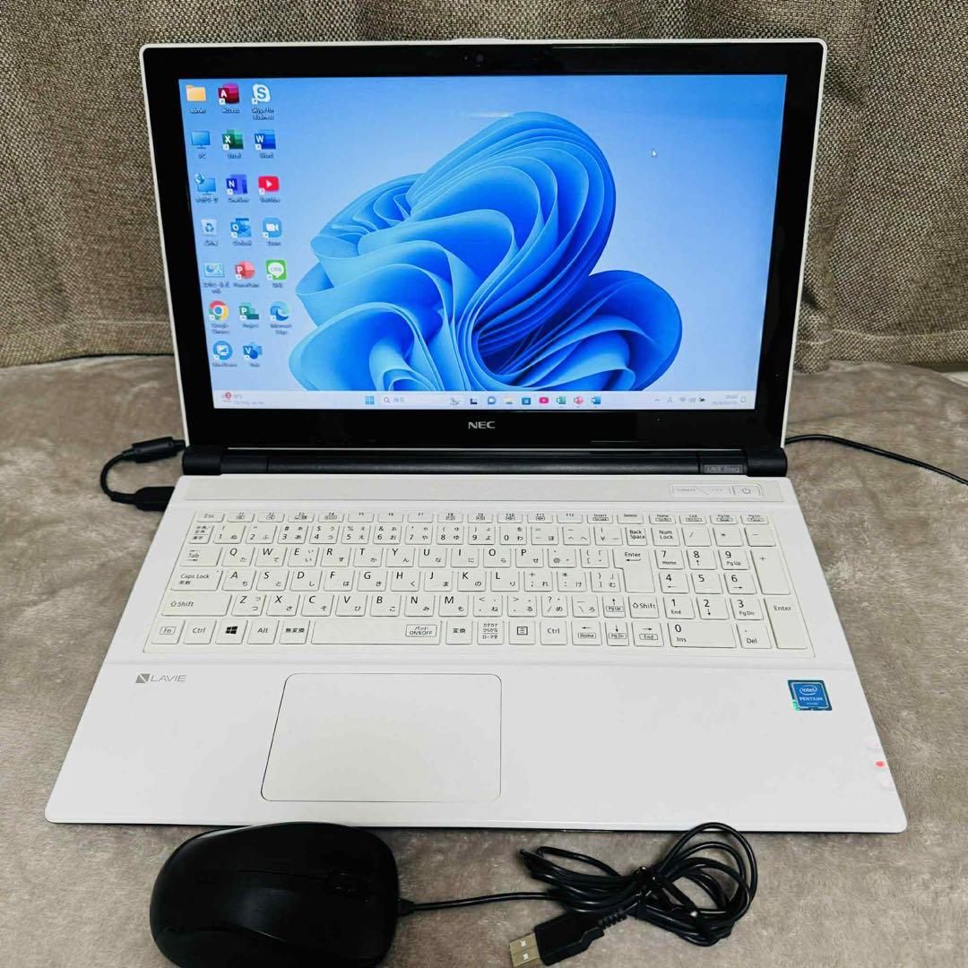 S241 NECノートパソコンSSDメモリ8G高速Windows11オフィス付き