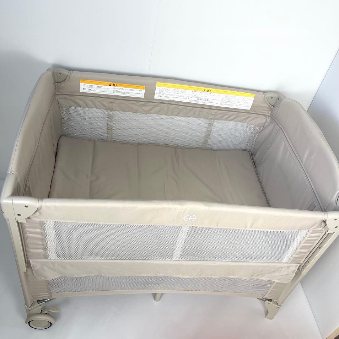 【美品】thinkmax多機能ベビーベッド ベージュ