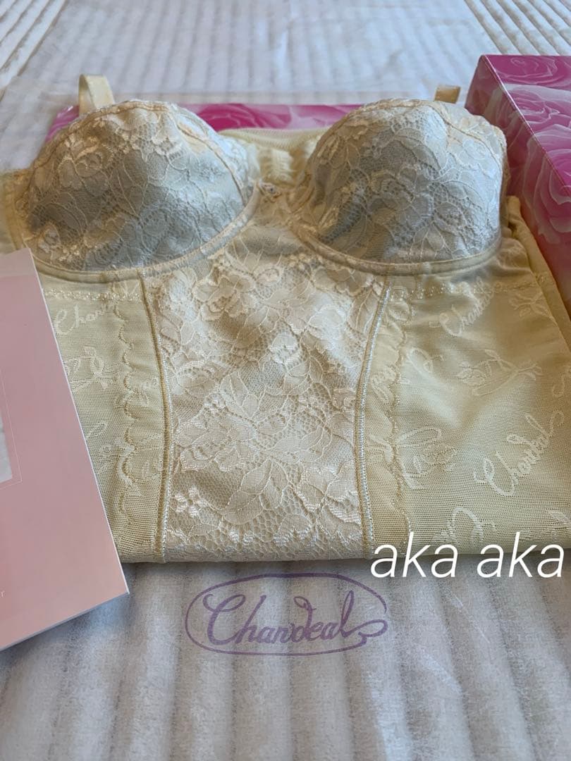 シャンデールNEW柄ボディースーツF70シャンパンゴールド新品