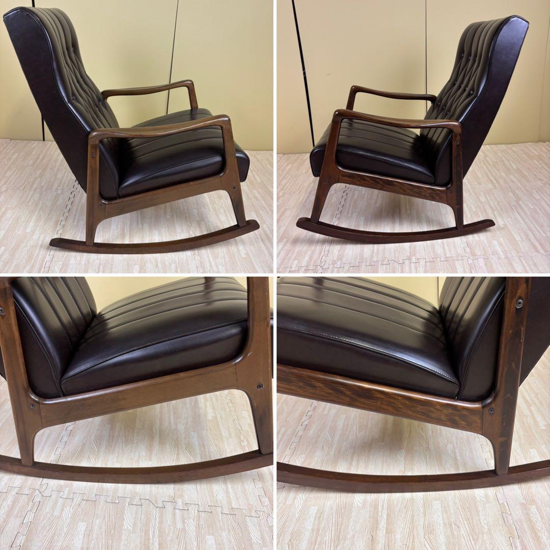 １人掛け　程度良好　ミッドセンチュリー　ヴィンテージ　レトロ　ロッキングチェア