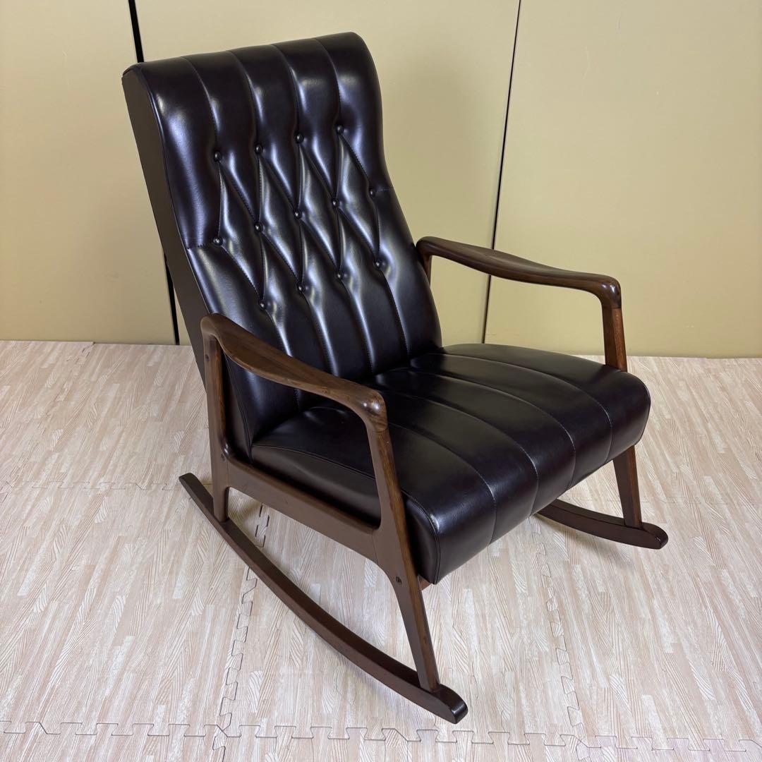 １人掛け　程度良好　ミッドセンチュリー　ヴィンテージ　レトロ　ロッキングチェア
