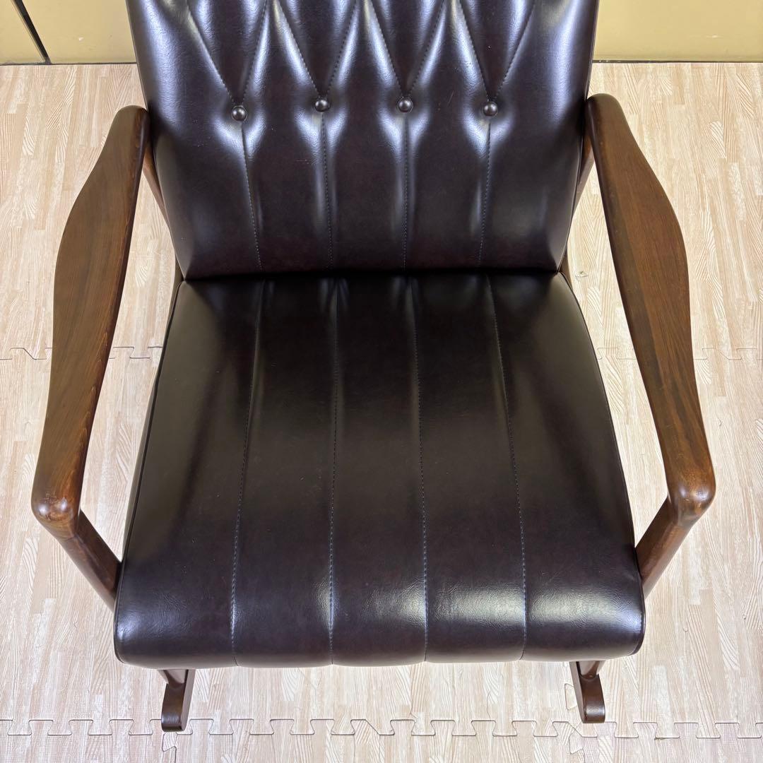 １人掛け　程度良好　ミッドセンチュリー　ヴィンテージ　レトロ　ロッキングチェア