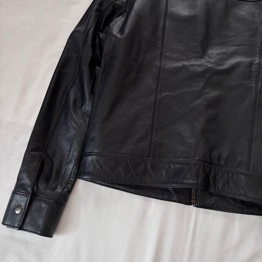 大人気！MOUSSY 牛革 シングル ライダース レザー ジャケット