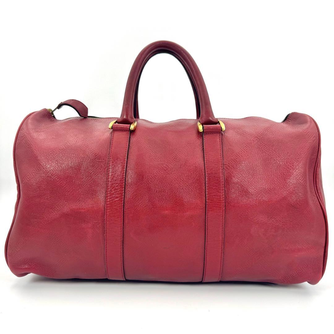 ✨良品✨イヴ・サンローラン ボストンバッグ カサンドラ エンボス 大容量 レッド