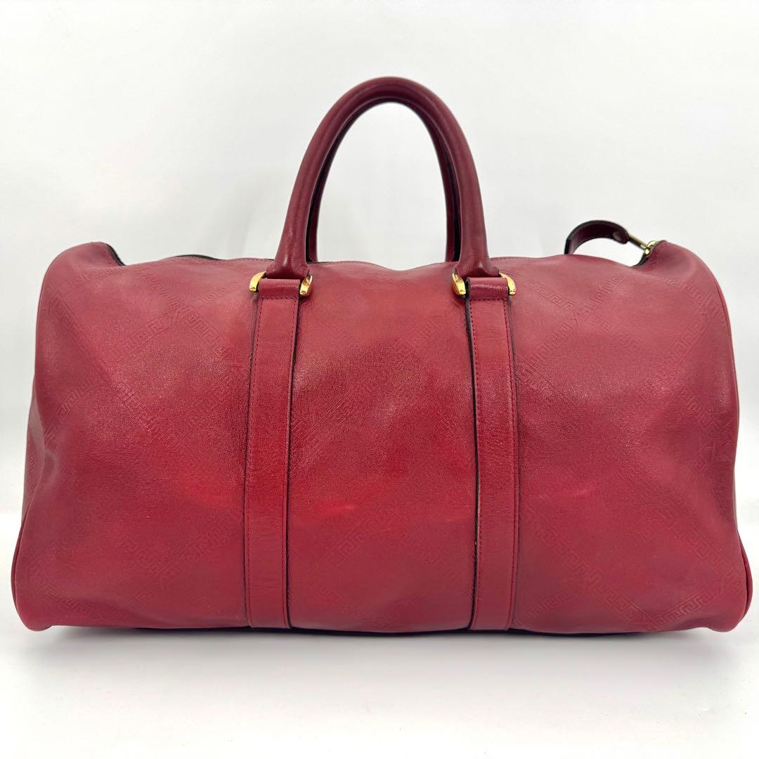 ✨良品✨イヴ・サンローラン ボストンバッグ カサンドラ エンボス 大容量 レッド