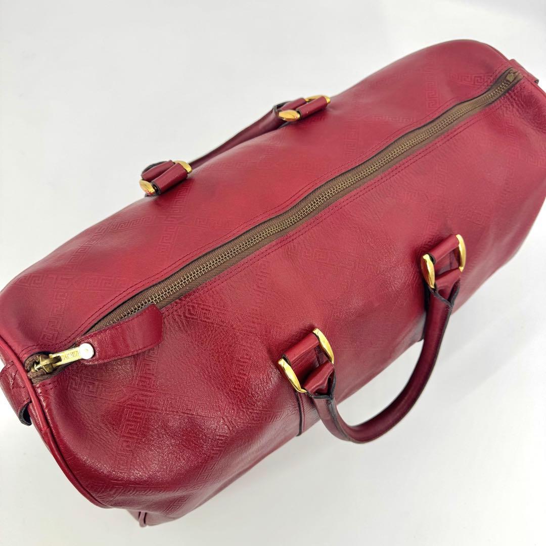 ✨良品✨イヴ・サンローラン ボストンバッグ カサンドラ エンボス 大容量 レッド