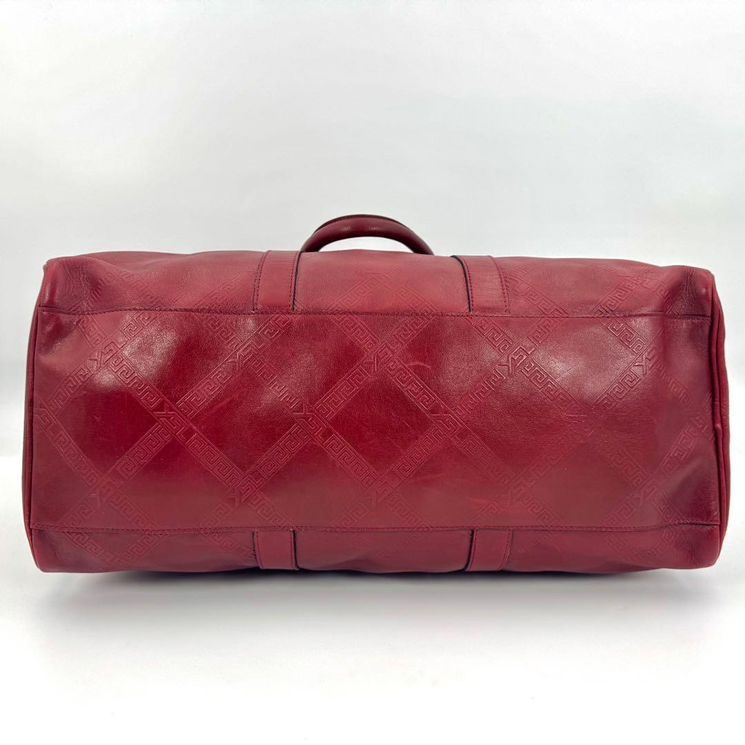 ✨良品✨イヴ・サンローラン ボストンバッグ カサンドラ エンボス 大容量 レッド