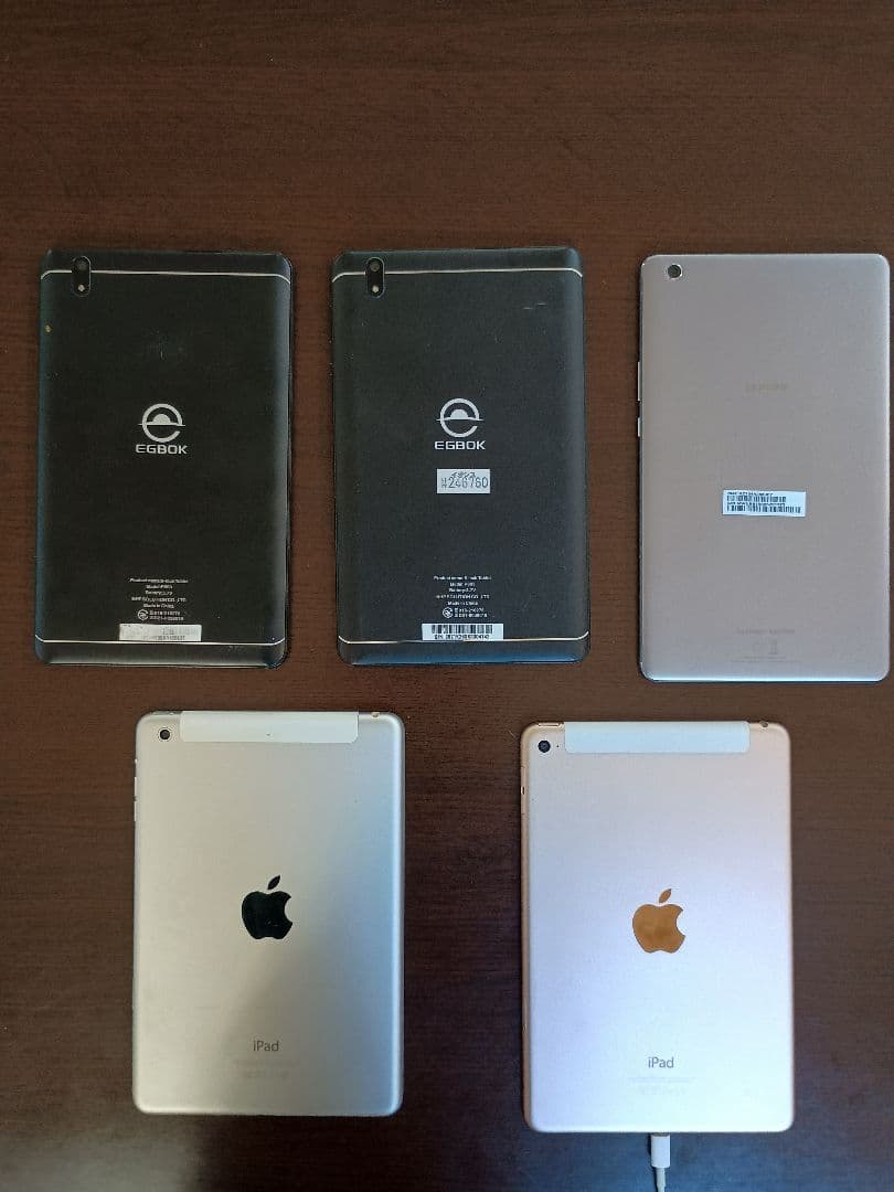 タブレット5台 Android×3、iPad mini×2 動作品