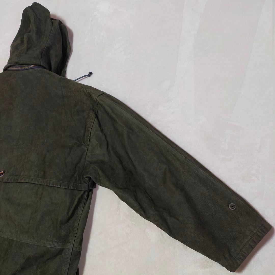 80S 90S　イタリア製　ユーロヴィンテージ　48　オールレザー　モッズコート