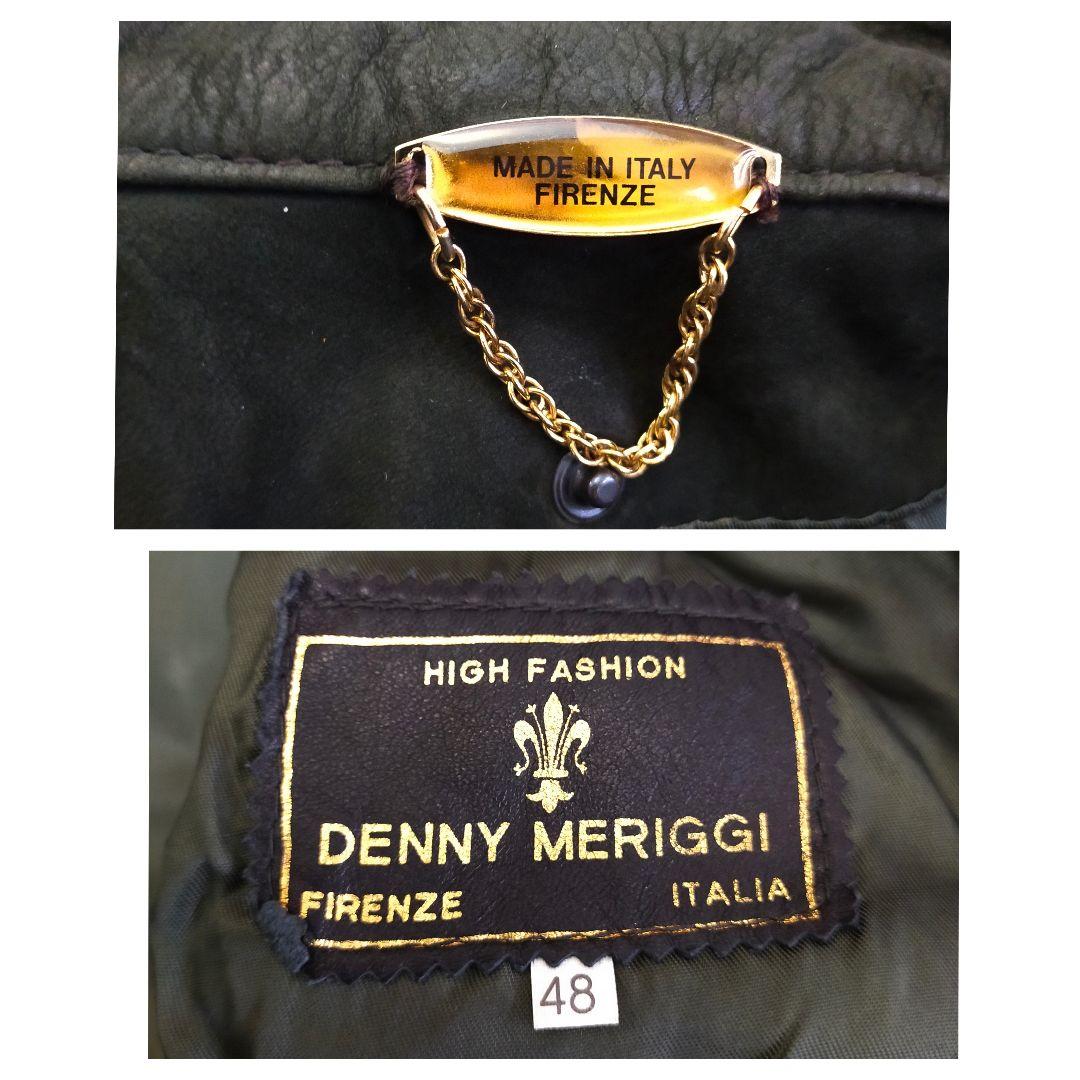 80S 90S　イタリア製　ユーロヴィンテージ　48　オールレザー　モッズコート