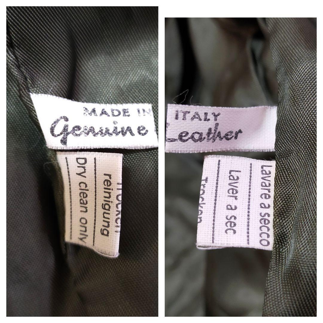 80S 90S　イタリア製　ユーロヴィンテージ　48　オールレザー　モッズコート