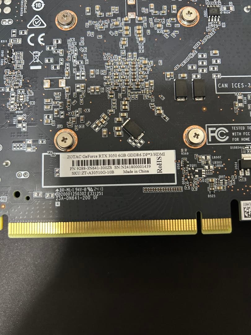 グラフィックボード・グラボ・ビデオカード ZOTAC GAMING GeForce RTX 3050 6GB GDDR6