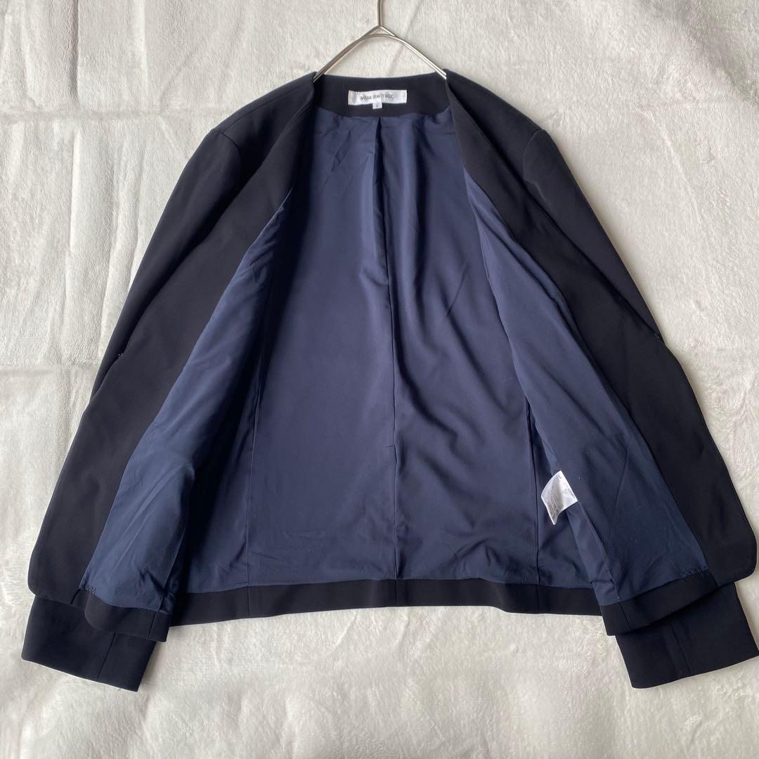 ナチュラルビューティーベーシック ノーカラーセットアップ パンツスーツ L