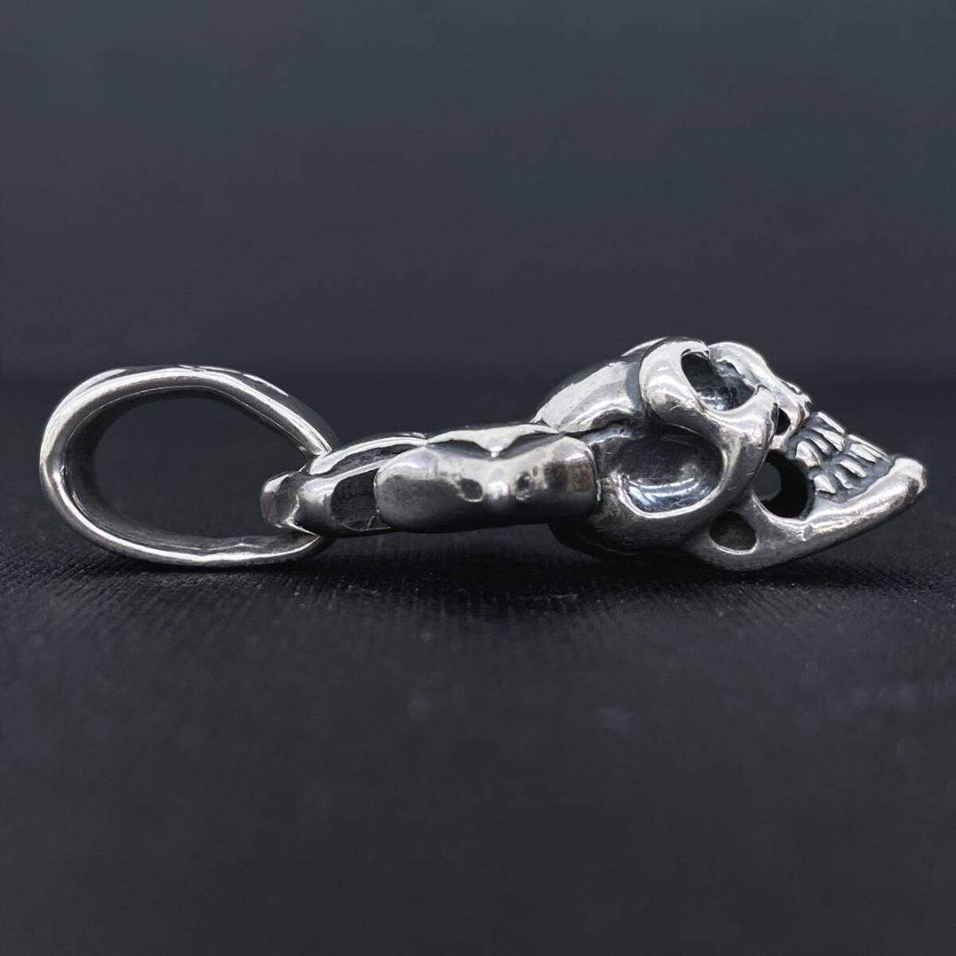 Bill Wall Leather シルバー カスタム クロス スカルペンダント