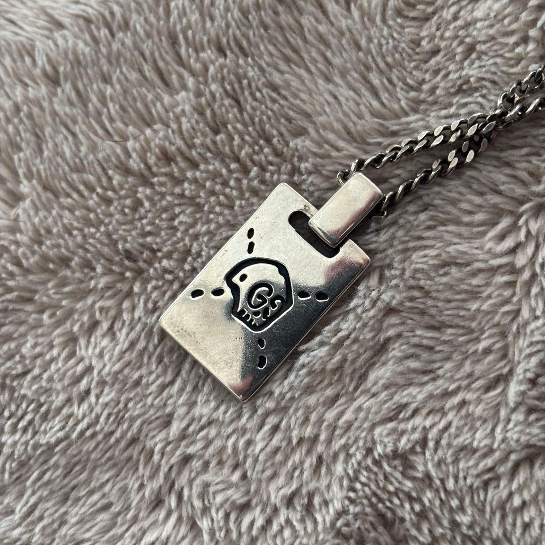 GUCCI グッチ ネックレス トップ シルバー ゴースト スカル