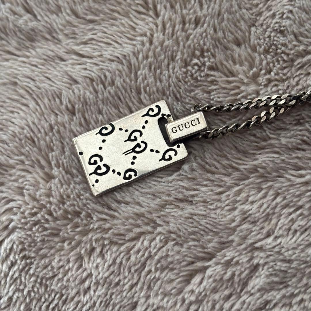 GUCCI グッチ ネックレス トップ シルバー ゴースト スカル