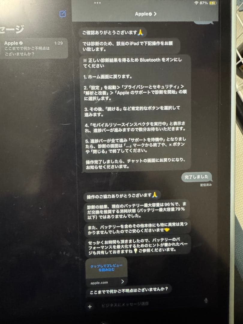 今月で出品終了iPad (第7世代) 32GBケース付　容量96%