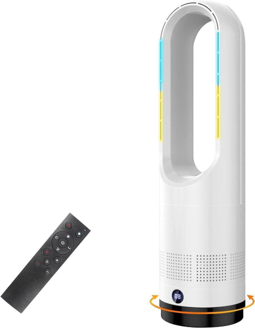 セラミックヒーター 羽根なし 冷暖両用 ファンヒーター 首振り 省エネ 軽量