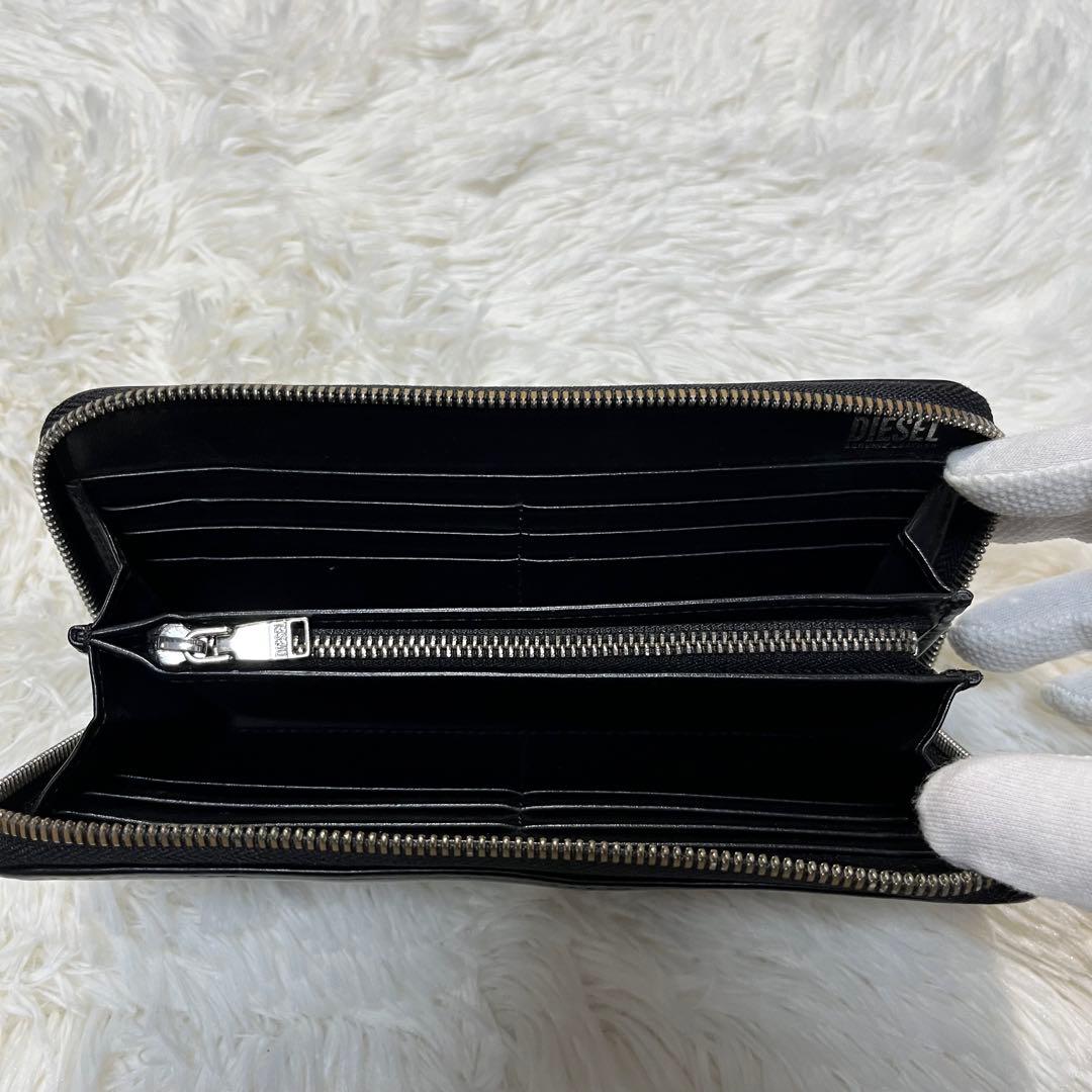 美品 DIESEL ディーゼル ラウンドファスナー 長財布