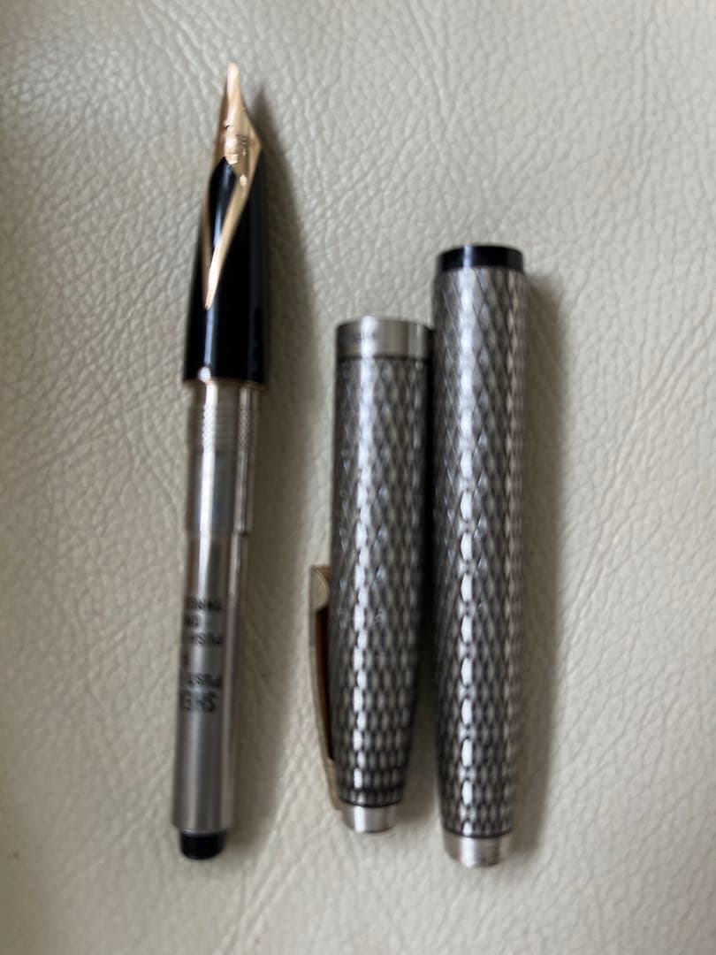 シェイファ シルバー メタル 万年筆 リフィル式