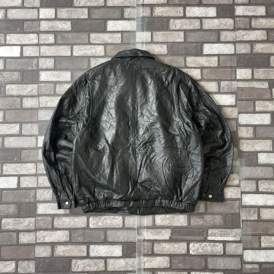 vintage 本革 American オールドレザージャケット ブラック L