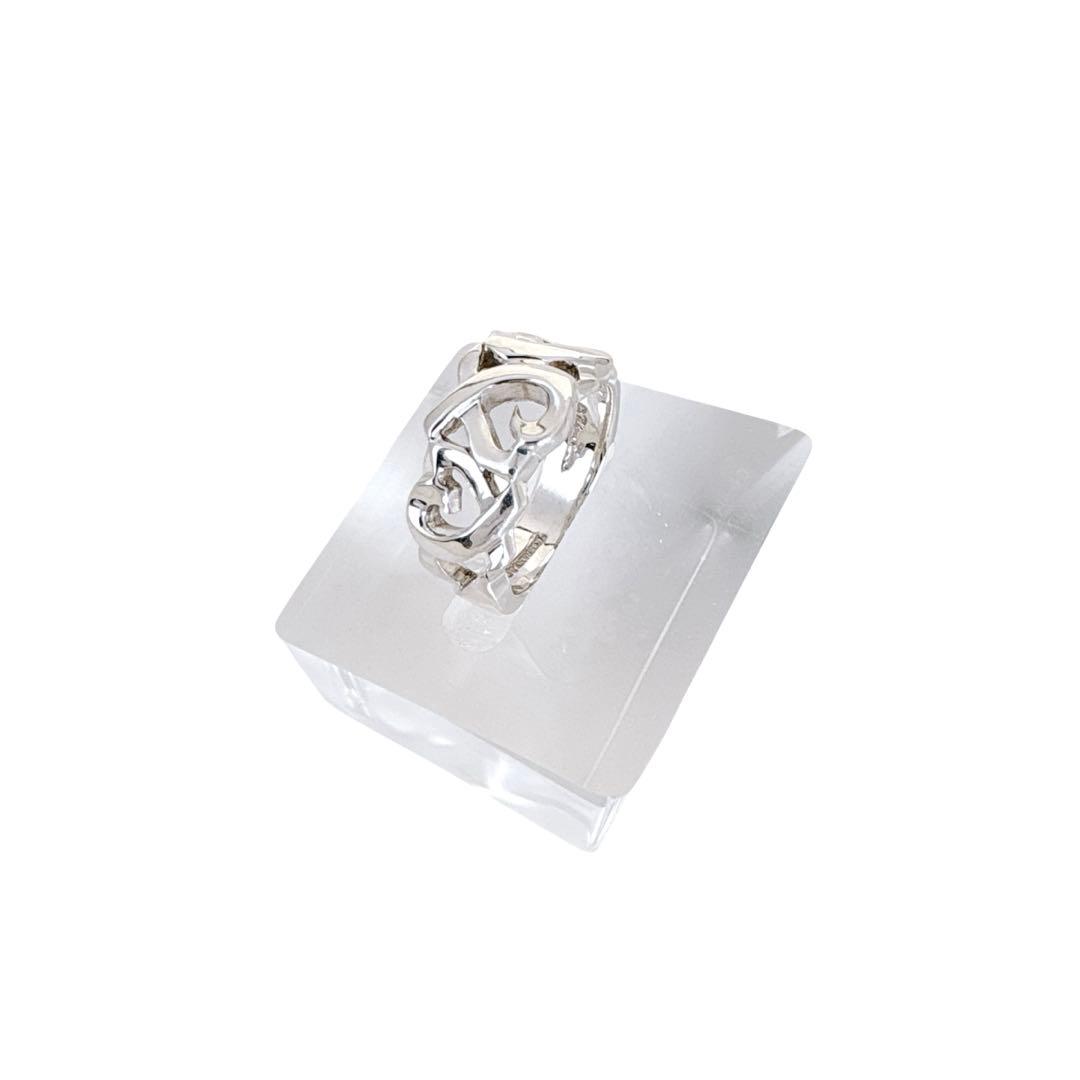 【光沢艶感仕上げ】ティファニー トリプルラビングハート シルバー リング 7号