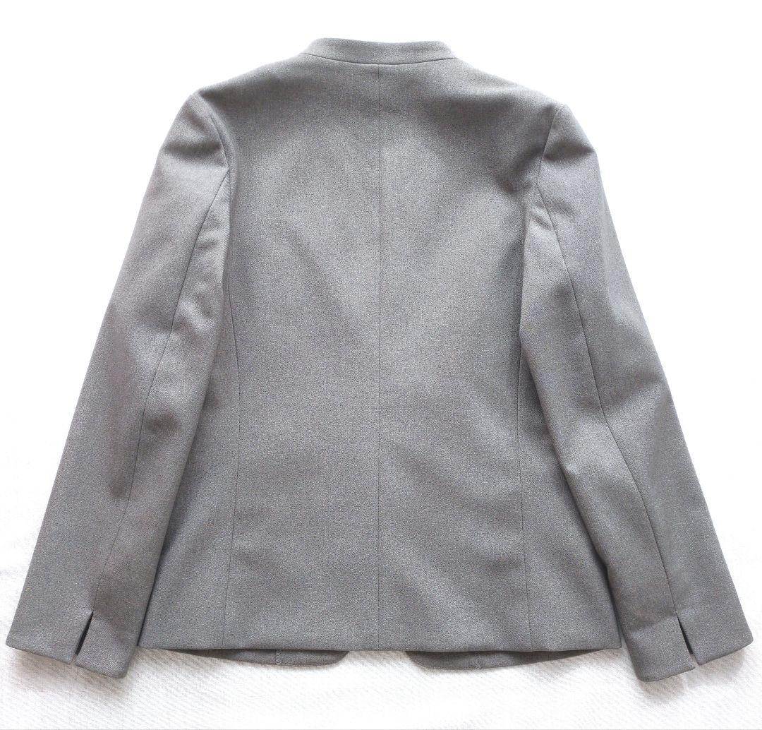 ユナイテッドアローズ　パンツスーツ　グレー　ノーカラージャケット　洗える