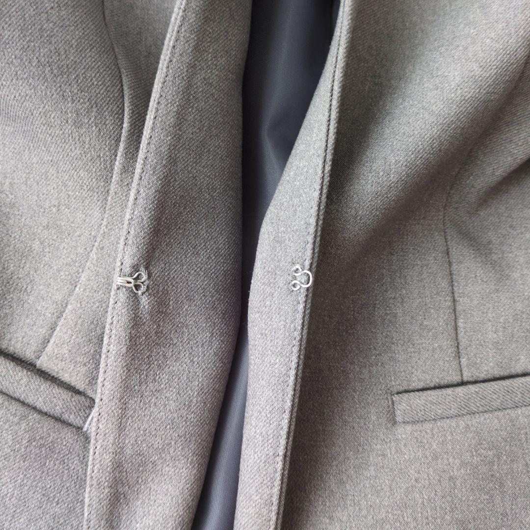 ユナイテッドアローズ　パンツスーツ　グレー　ノーカラージャケット　洗える