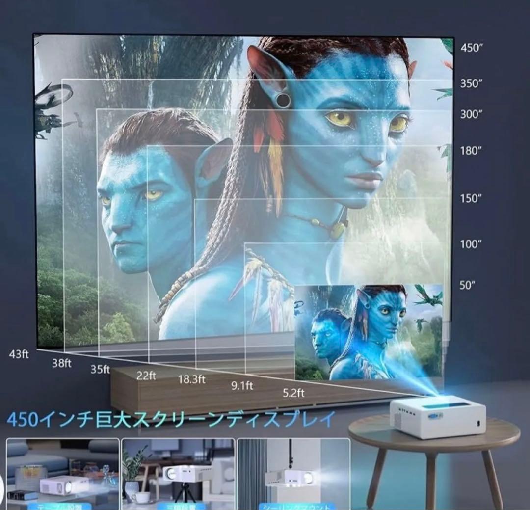 2025 新登場家庭用プロジェクター 超高速WIFI-6 20000LM 高輝度