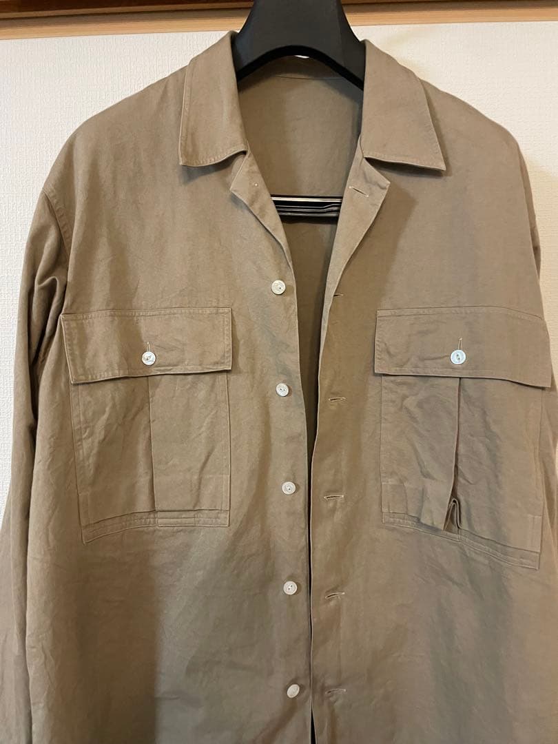 レスレストン　LESLESTON ミリタリーシャツ　Mサイズ　カーキ色