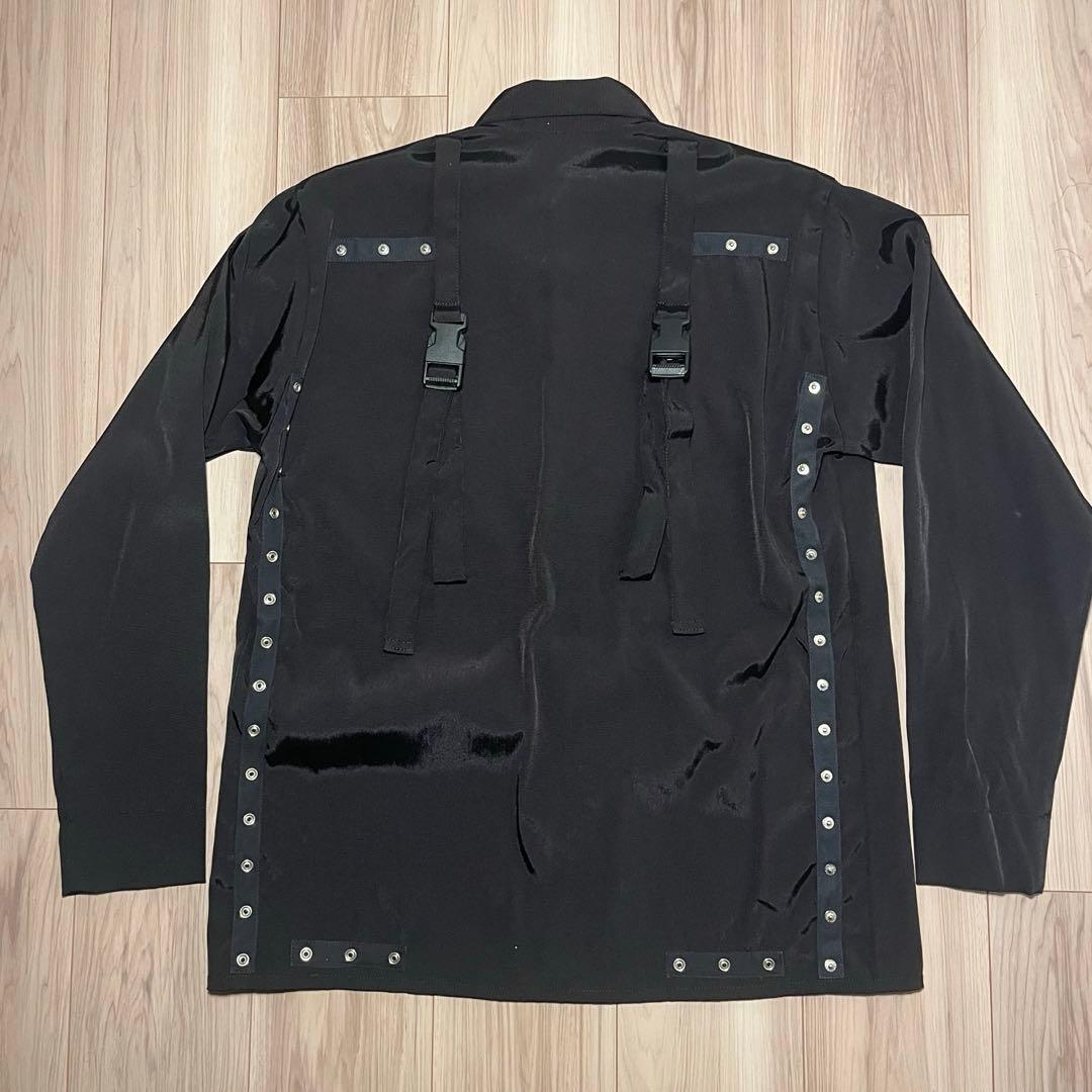 GEOFFREY B. SMALL 比翼 ナイロンシャツ ブラック 変形