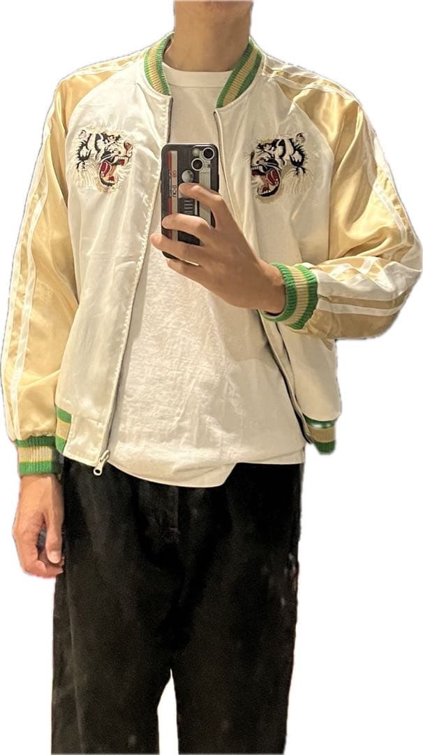 ◆ 90s ◆ ヴィンテージ　リバーシブル　刺繍　 スカジャン