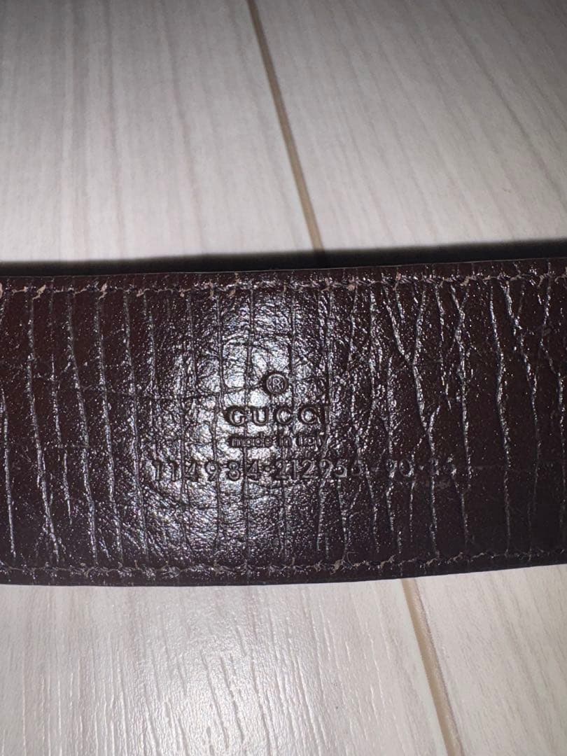 美品　グッチ ベルト インターロッキング GG PVC 90 36