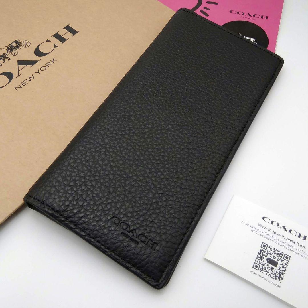 新作　新品　COACH　長財布　メンズ　ブラック