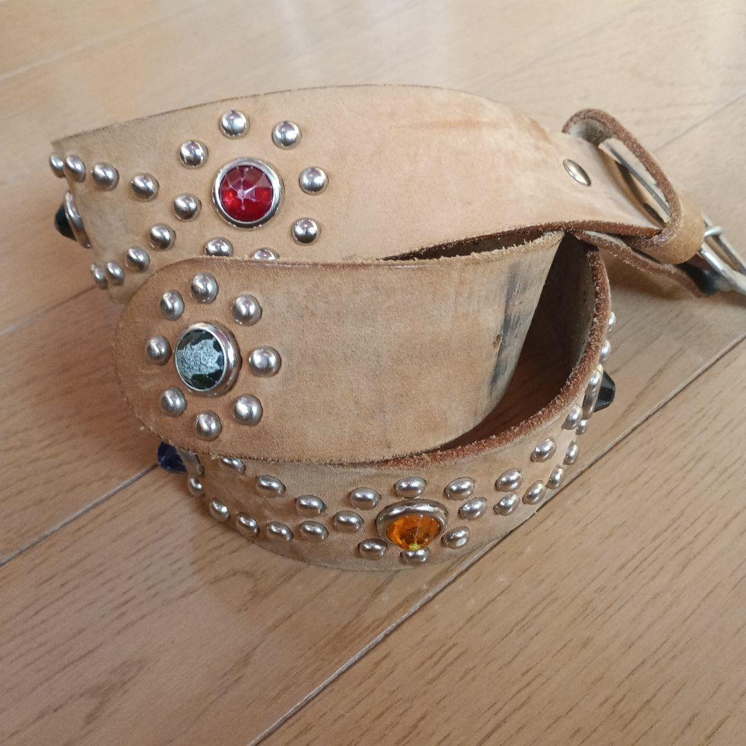 ウルフズヘッド スタッズ レザーベルト