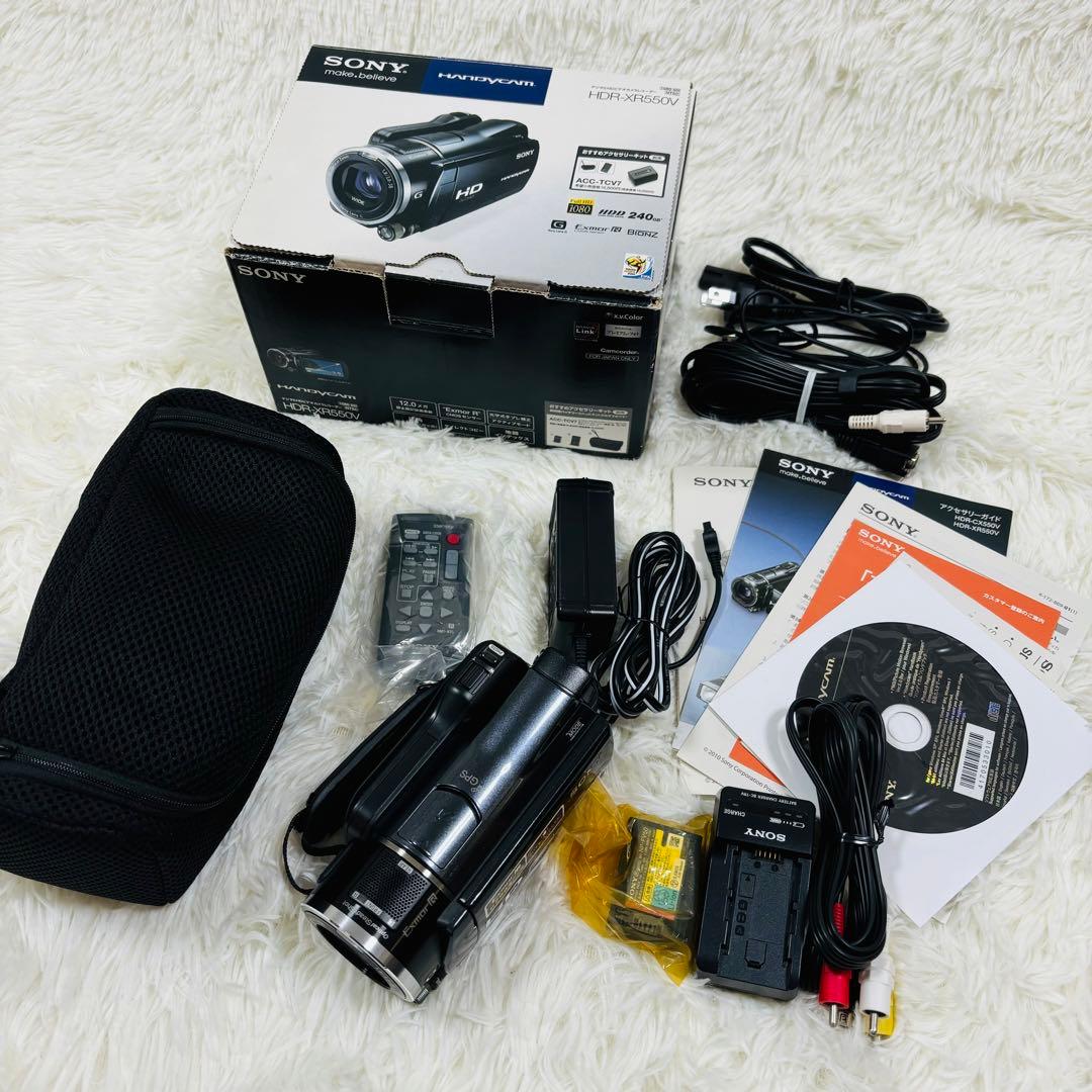 【美品】SONY HDビデオカメラ HDR-XR550V バッテリー2個付き