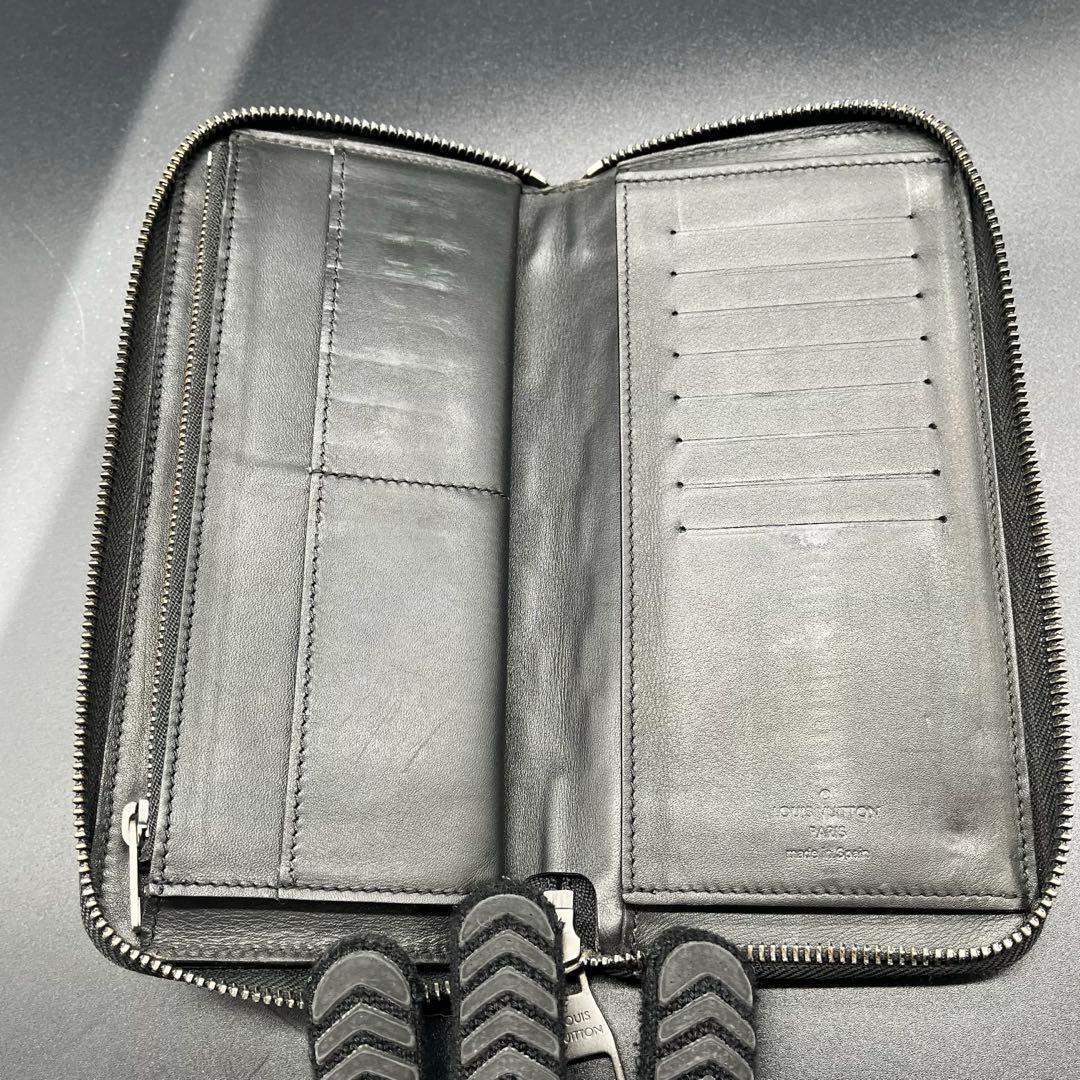 LOUIS VUITTON 長財布 ヴェルティカル ダミエ アンフィニ 本革 黒