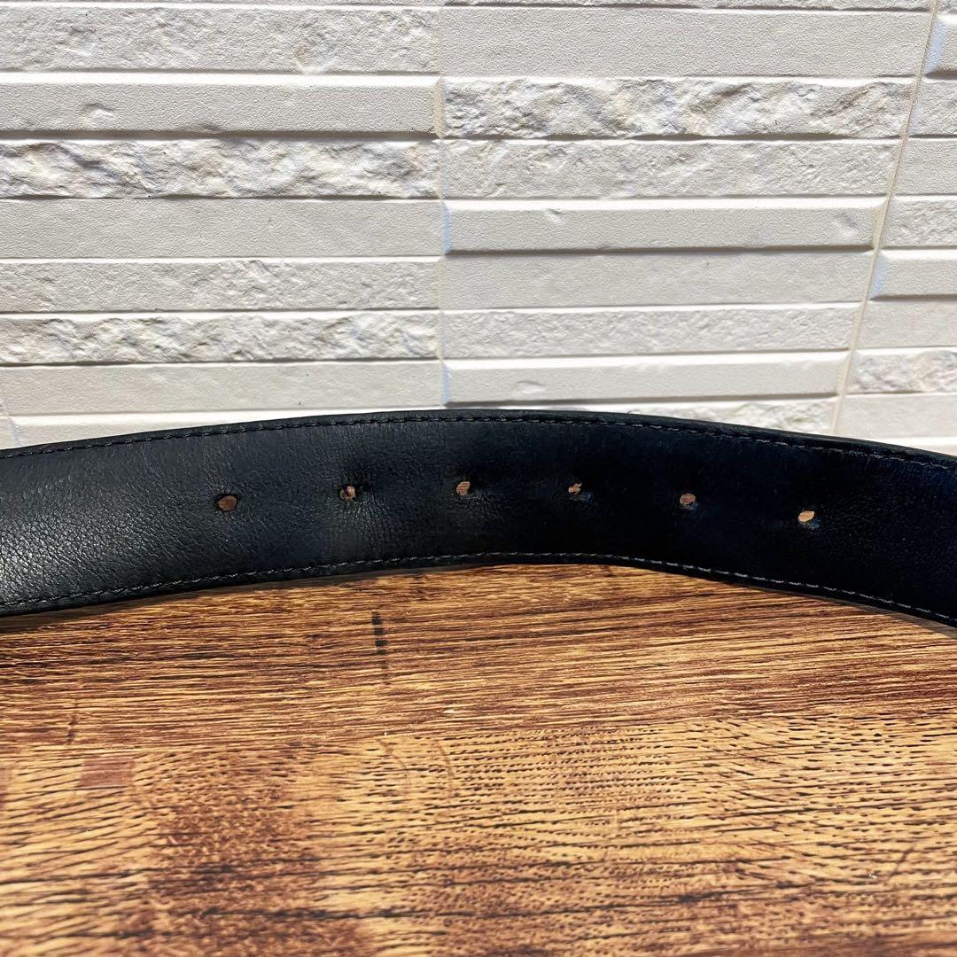 ルイヴィトン ダミエ レザー サンチュール ベルト シルバー金具 ブラック.