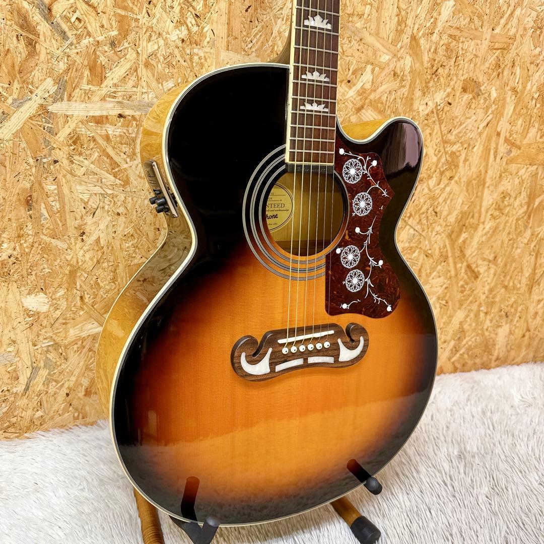 美品！Epiphone EJ-200SCE エレアコ ステレオ出力可 トップ単板