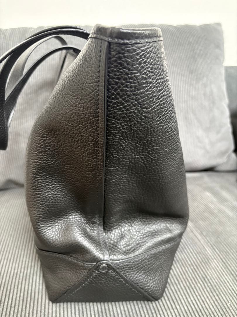 コーチ　トートバッグ　A4 大容量　肩掛け　シボ革　ビジネス　ブリーフケース